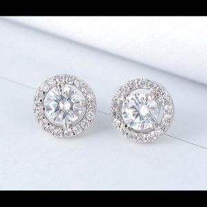 Sterling Silver Round Stud Earrings